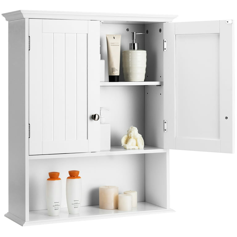 Costway Wall Mount Bathroom Cabinet Storage Organizer Medicine Cabinet