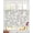 Off-White, variant on Navy Blue Leaves Sheer Curtains 45 Inch Length 2 Panels Set for Living Room/Bedroom, Vintage Summer Botanical Farmhouse Rustic Kitchen Curtains Grommet Semi-Sheer Curtains Window Treatments 42"x45"x2