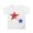 White, variant on MIXUE Toddler Girls Tops & T-Shirts Summer Fourth Of July Independence Day Star Print Round Neck Short Sleeve Casual Party Tshirts Holiday Wear,Black,3-4 Years
