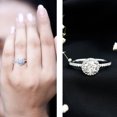 thumbnail image 4 of Rosec Jewels IGI Certified Lab Grown Diamond Engagement Ring with Halo - 0.9 Carat - E-VS1 Quality - Jewelry for Special Person, 925 Sterling Silver, US 4.00, 4 of 8