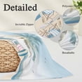 thumbnail image 6 of Summer Beach Chair Queen Size Pillow Cover, Pillowcase Protectors with Zipper, Breathable Decorative Throw Pillow Case Cover, Coastal Palm Trees Canoeing Pillow Shams for Couch Sofa 20x30Inch, 6 of 8