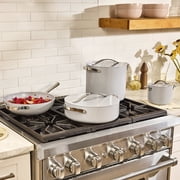 Caraway Cookware+ Collection - Specialty Cookware Set - Petite Cooker, Stir Fry Pan, Rondeau, Stock Pot - 3 s & Storage Organizer Included - Gray