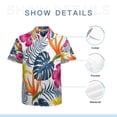 thumbnail image 7 of High Quality Hawaiian Shirts for Men Short Sleeve Aloha Beach Shirt Floral Summer Casual Button Down Shirts Blouses 59H74D, 7 of 7