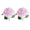 thumbnail image 3 of 2x Ramo de flores de hortensia de tacto real con tallos para centros de mesa Rosa, 3 of 9