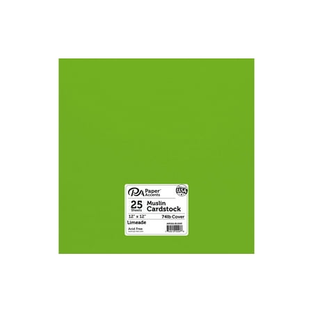 Paper Accents Cardstock 12"x 12" Muslin 74lb Textured Limeade 25pc