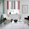 thumbnail image 4 of Red Grey Kitchen Curtains Small Short 39 Inch Length, Gray Farmhouse Modern Rustic Grommet Top Bedroom Living Room Curtains, Light Filtering Cafe Curtain Drapes 2 Panels Set 55''x39'', 4 of 9