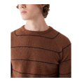 thumbnail image 3 of Frank And Oak Mens Striped Crewneck Long Sleeve Sweater Cappuccino Brown Large, 3 of 3