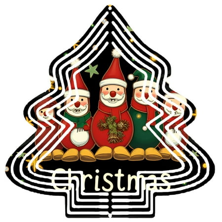 Metal Hanging Christmas Tree Wind Decorations – Festive Garden Spinners with Whimsical Santa Designs for Yard and Garden Decor Metal Hanging Christmas Tree Wind Decorations – Festive Garden Spinners with Whimsical Santa Designs for Yard and Garden Decor