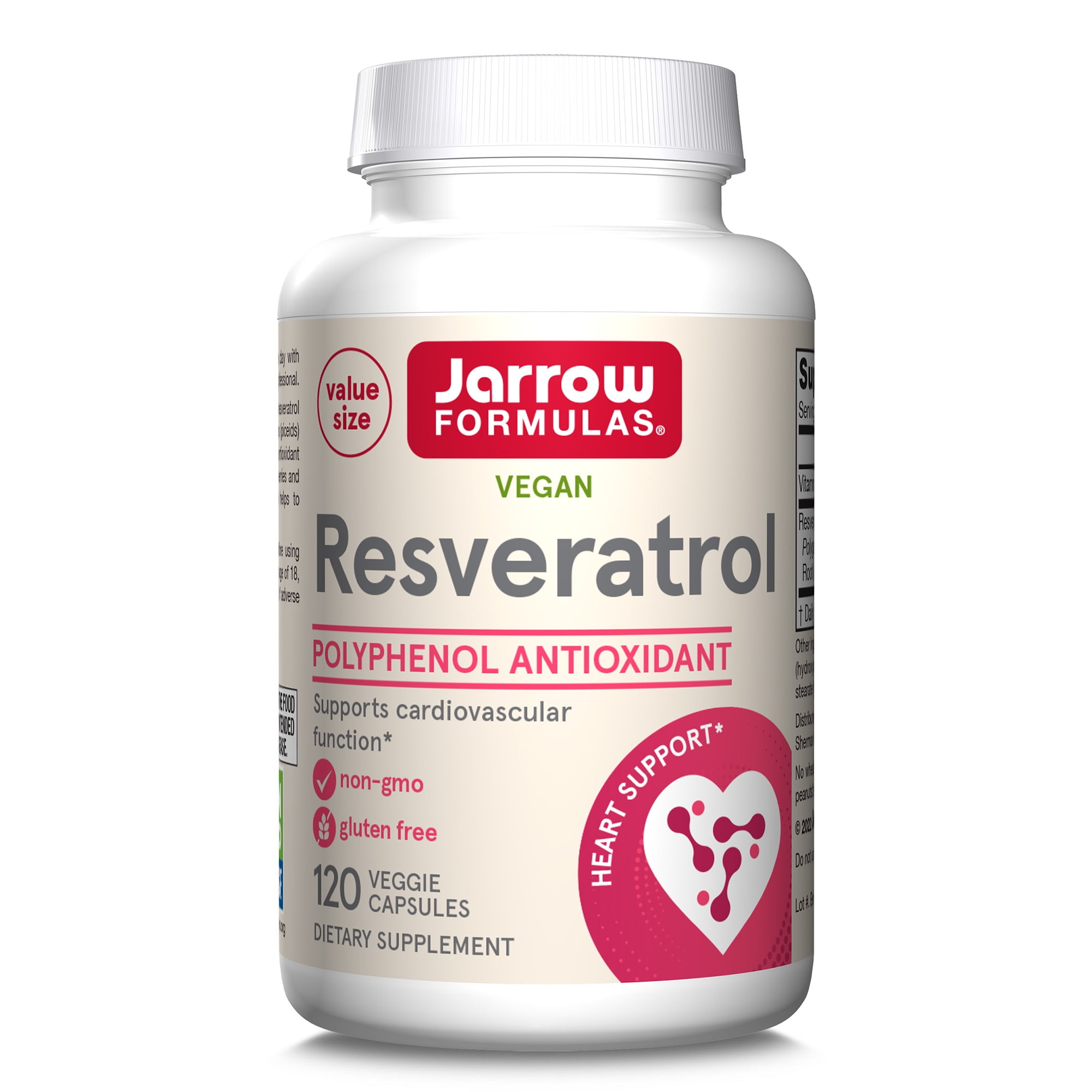 Jarrow Formulas Resveratrol 100 mg 120 Veggie Capsules Resveratrol