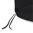 thumbnail image 5 of Jordan Manufacturing Sunbrella 74" x 22" Canvas Black Solid Rectangular Outdoor Chaise Lounge Cushion with Ties and Hanger Loop, 5 of 10