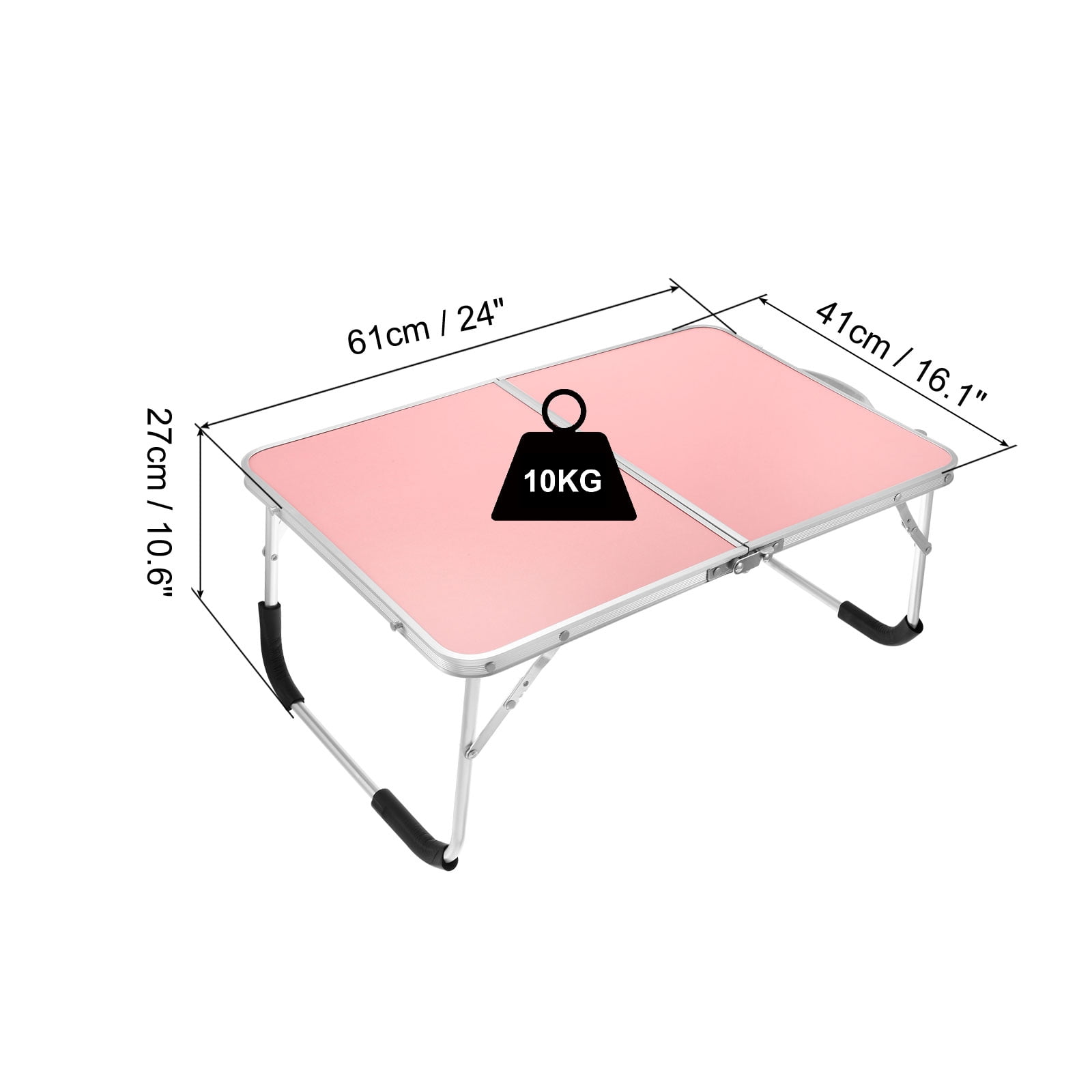 Unique Bargains Foldable Portable Lap Desk Picnic Bed Tray Tables Pink
