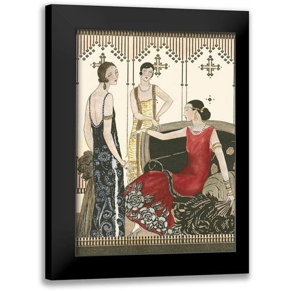 Vision Studio 11x14 Black Modern Framed Museum Art Print Titled - Art Deco Elegance IV