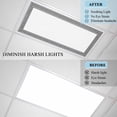 thumbnail image 4 of White Greek Key Fluorescent Light Covers, Geometric Greece Ancient Farmhouse Geo Magnetic Light Covers for Ceiling Lights, Fluorescent Ceiling Shade Filters for Classroom Bedroom Office 4x2Ft x 4PCS, 4 of 8