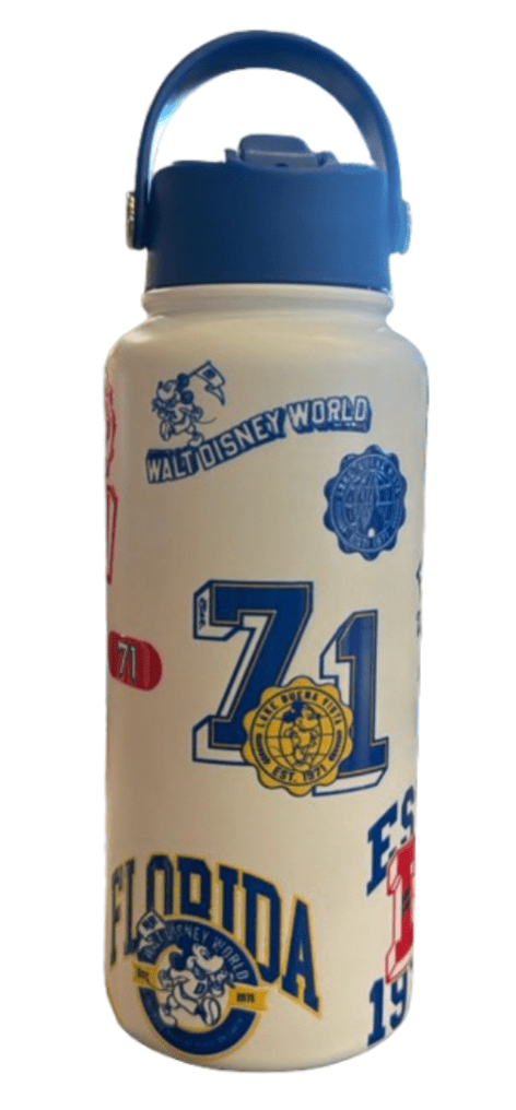 Disney Parks Mickey Mouse Logos WDW Stainless Steel Water Bottle New W Tag