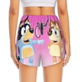thumbnail image 2 of Lsque Bluey Printed Women's Running Shorts with Liner Pockets,Elastic Quick Dry Workout Athletic Gym Yoga Shorts,Womens High Waist Shorts-Small, 2 of 9