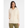 thumbnail image 6 of Time and Tru Women's and Women’s Plus Zip Front Fleece Hoodie Jacket, Sizes XS-4X, 6 of 6