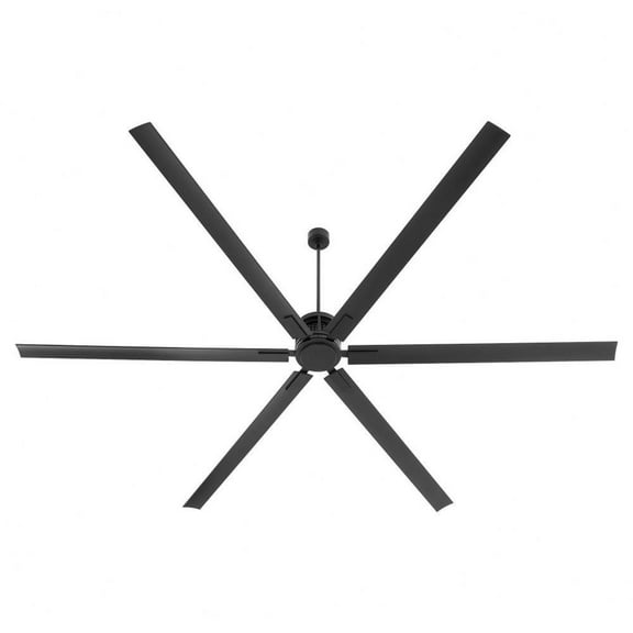 6 Blade Ceiling Fan-21.1 inches Tall and 120 inches Wide-Matte Black Finish-Matte Black Blade Color Bailey Street Home 183-Bel-5054565