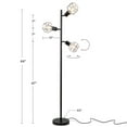 thumbnail image 2 of Brightech Robin Industrial Rustic Pole Tree Floor Lamp w/ 3 Ampoules Vintage Edison, 2 of 10