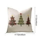 thumbnail image 3 of Funda de Cojín Bordada con Árbol de Navidad, 45X45 Cm | Material Aterciopelado Blanco | Decoración para Fiestas Navideñas | 1 Unidad, 3 of 7