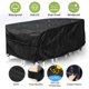 thumbnail image 2 of Funda Protectora de Mesa para Exterior, Fundas para Muebles de Jardín y Salón, Impermeable y Resistente a los Rayos UV, Lona Oxford 420D Impermeable con Cuerda y Hebilla (213x132x74cm) oso de fresa Electrónica, 2 of 5