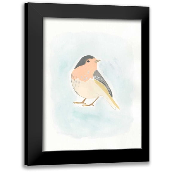 Vess, June Erica 12x14 Black Modern Framed Museum Art Print Titled - Dapper Bird III