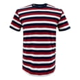thumbnail image 1 of Playera George Talla EG Manga Corta de Rayas Azul Marino con Rojo, 1 of 4