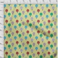 thumbnail image 4 of oneOone Cotton Poplin Medium Yellow Fabric Hot Air Balloon,Clouds & Rocket Transport Fabric For Sewing Printed Craft Fabric By The Yard 56 Inch Wide, 4 of 6