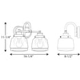 thumbnail image 2 of Judson Collection Two-Light Polished Nickel Clear Glass Farmhouse Bath Vanity Light, 2 of 2