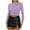 Purple, variant on ATOYSOY Women's Casual Shirts Slim Cropped Tops Solid Color Pullover Workout Crew Neck Sweatshirts Outwear Long Sleeve Tees Fall Winter Retro Fashion Purple XL