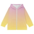 thumbnail image 4 of Kids Toddler Thick Zipper Coat Outwear Clothes Toddler Kids Boys Girls Fashion Cute Gradient Print Long Sleeve Pocket Zipper Hoodies Coat Up to 65% Off, 4 of 6