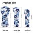 thumbnail image 6 of Uorisanigo Golf Club Head Covers, Waterproof Blue Hibiscus Flowers Golf Driver Fairway Wood Hybrid Headcover Head Cover Set of 3, Golfer Gift Accessory for Women Men, Stain-Resistant, 6 of 7