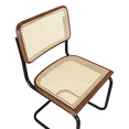 thumbnail image 4 of Breuer Chair Company Marcel Breuer B32 Cesca Cane Cantilever Side Chair w/ Black Steel Frame Walnut Wood & Natural Cane (Made in Italy) by Furnish Theory, 4 of 15