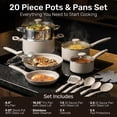 thumbnail image 3 of Granitestone 20 Pc Pots and Pans Set Non Stick Cookware Set with Steamer, Cooking Utensils and Pad Protectors, Stay Cool Handles, Oven and Dishwasher Safe, 3 of 10