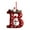 RedB, variant on 26 Letter Ornaments Christmas Tree Decoration Personalized Santa Claus Monogram Initial Letter X Alphabet for Tree DIY Craft Christmas Ornament