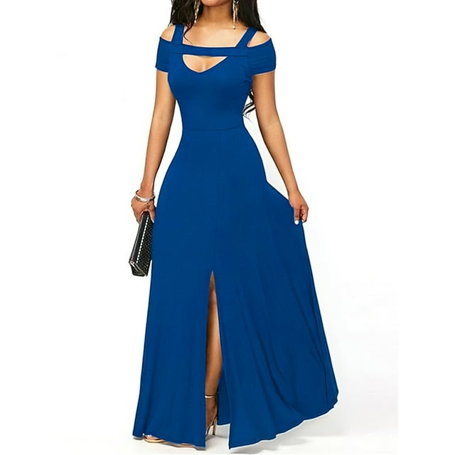 Gspmoly Robes d'Été pour Femmes, Printemps et Su Robe de Printemps et d'Été pour Femmes Nouvelle Aguichant Style Long Fille Épicée Haute Élasticité Couleur Unie Robe Jupe pour Femmes Robes de Soirée pour Femmes Liquidation