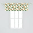 thumbnail image 2 of Ambesonne Pineapple Window Valance, Tropical Pineapple Paint, 54" X 18", Emerald Mustard, 2 of 3