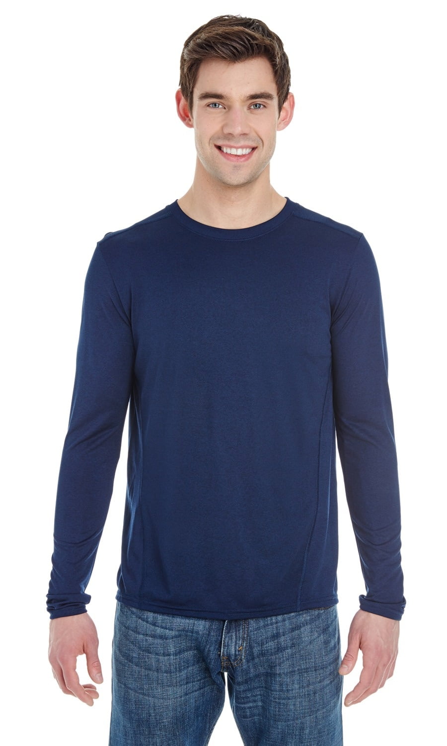 Gildan - The Gildan Adult Performance 47 oz Long Sleeve Tech T-Shirt ...