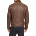 thumbnail image 2 of New Mens Leather Jacket Slim fit Biker Motorcycle Genuine lambskin jacket A672, 2 of 3