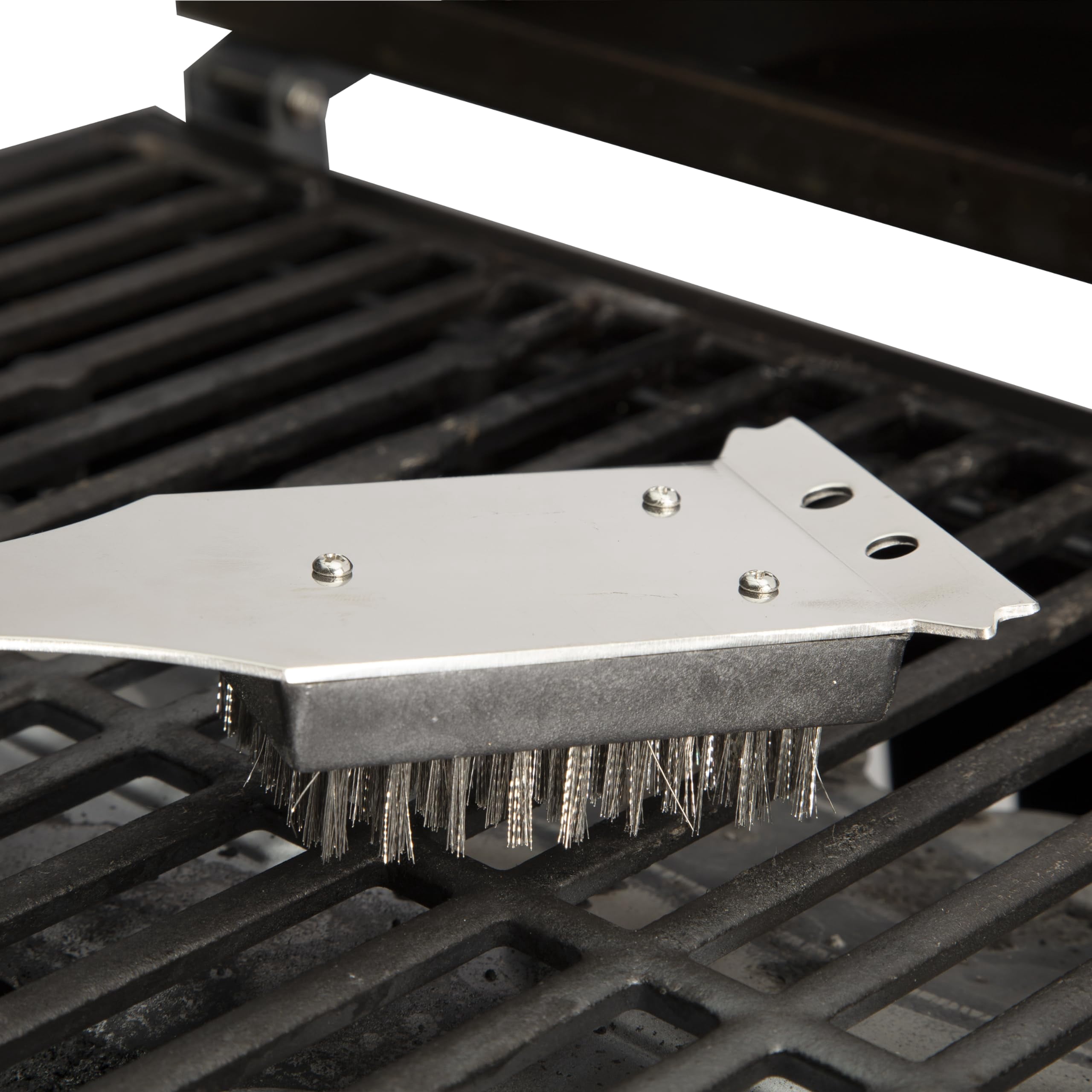 Stainless Steel 16.5 Inch Long Handle Grill Cleaner Brush and Scraper for BBQ Grills Griddles Outdoor Cookout Tool Accessories