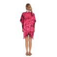 thumbnail image 6 of Beautybatik Fuchsia Womens Boho Hippie Batik Tie Dye Plus Size Tunic Blouse Kaftan Top Xl, 6 of 7