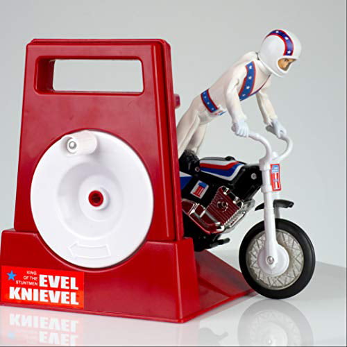 Wind Up & Go Extreme Evel Knievel Stunt Cycle Toy Kids Motorcycle Bike Jump 