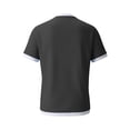 thumbnail image 5 of NinXxx Men's Summer Knit Pocket Breathable Casual Blend Comfort Tee Grey L, 5 of 6
