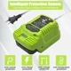 thumbnail image 4 of Accesorios de Herramientas Eléctricas para Green+works Batería de Litio de 40V Compacta Mini Rápida Charger 29482 29462 29472 20202 27062 AC100-240V 2A, 4 of 6