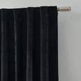 thumbnail image 4 of Better Homes & Gardens Dutch Velvet Solid 100% Blackout Single Curtain Panel, Black, 52" W x 95" L, 4 of 5