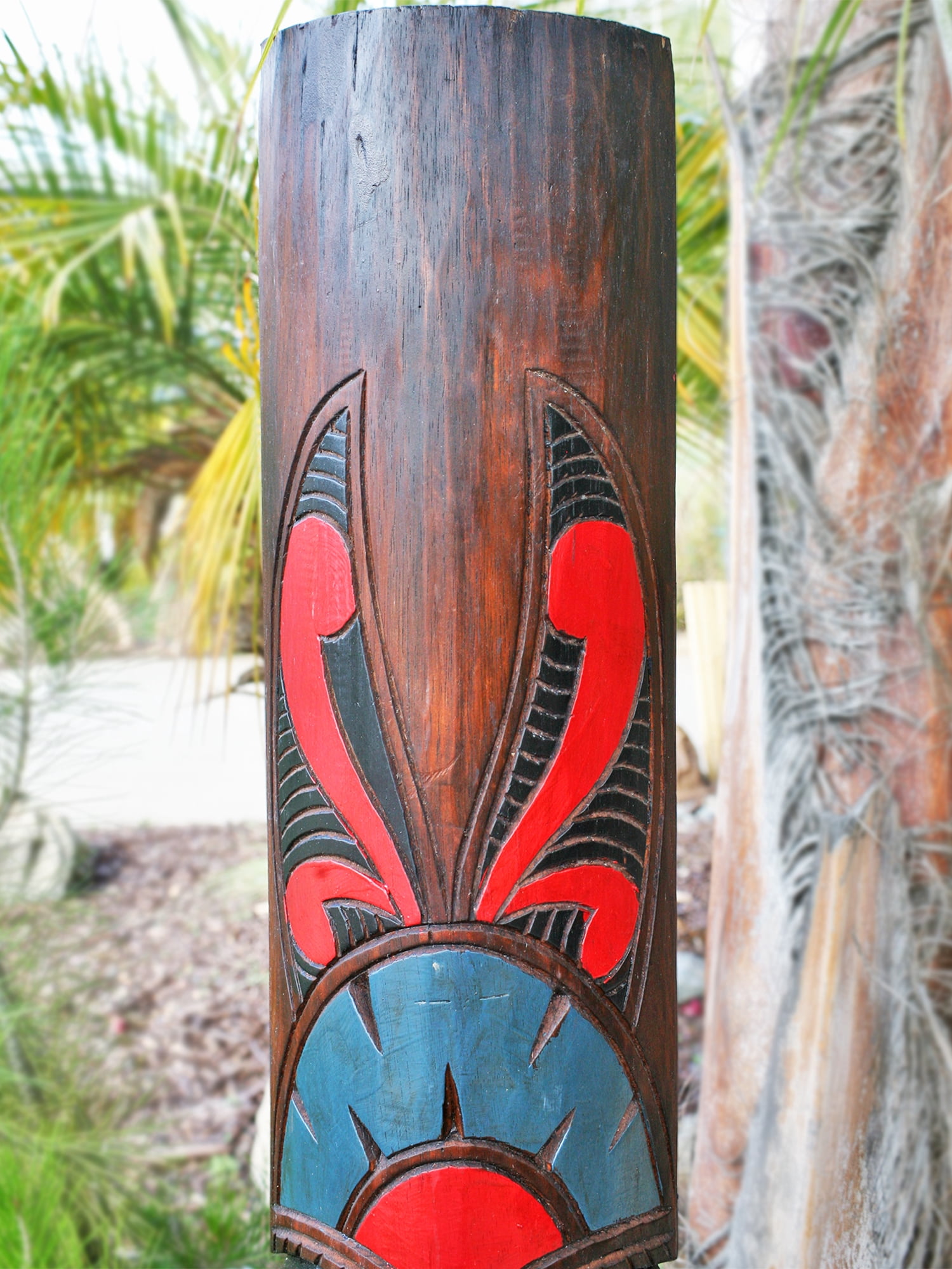 Backyard X-Scapes 60" Tiki Mask Crazy Classic Tongue Garden Statue
