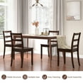 thumbnail image 2 of Gymax Set of 2 Dining Chairs Ladder Back Armless Side Chair w/ Solid Rubber Wood Legs, 2 of 7