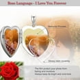 thumbnail image 4 of SOULMEET 10K 14K 18K Solid White Gold Heart Locket That Holds Picture Personalized Infinity Sunflower/Starburst/Rose Locket Necklace Gift for Women Man, 4 of 9