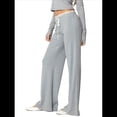 thumbnail image 3 of Pantalones Acampanados de Encaje para Mujer, de Cintura Baja, Informales, para Hacer Ejercicio, Ropa de Calle. Gris L, 3 of 9