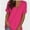 Hot Pink, variant on Womens Summer Tops Short Sleeve Casual Shirts Floral Tee Trendy Basics V Neck Plain Tshirt