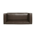thumbnail image 5 of 80" Chesterfield Sofa, Mid-Century 3 Seater Couch with Tuxedo Design and Wooden Legs for Living Room, Entertainment Area, Dark Brown, 5 of 9